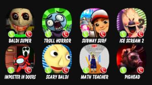 Baldi Super Extra, Troll Horror, Subway Surf, Ice Scream 2, Imposter in Doors: Survival, Scary Baldi