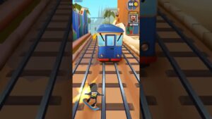 🏄‍♂️🥷🚉 How close to the train can I get? Subway Surfers. #viral #youtubeshorts #subwaysurfers #short