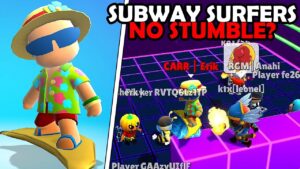 JOGUEI SUBWAY SURFERS no STUMBLE GUYS? Skin NOVA DA LOJA