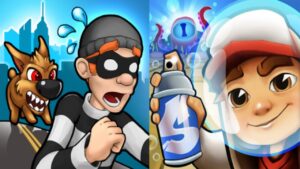 Robbery Bob vs Subway Surfers Gameplay Android,ios Part 113