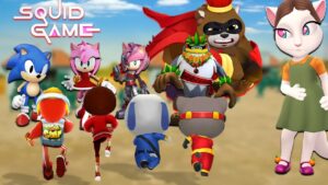 SQUID GAME FUNNY~🚩🚦😁Talking Tom Hero Dash, Subway Surfer and Sonic forces