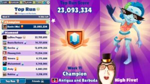 Subway Surfers Antigua and Barbuda Best Score