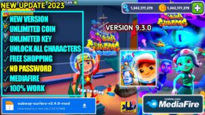 Subway Surfers Mod Apk 9.3.0 Latest Version 2023 - Unlimited Key & Coin / Unlock All Characters