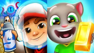 Subway Surfers Underwater VS Talking Tom Gold Run Flying Side World Gameplay