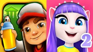 Subway Surfers vs My Talking Angela 2 Game Play 2023