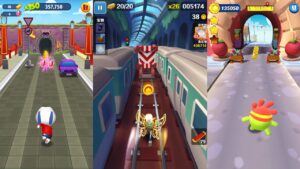 Talking Tom Gold Run vs Om Nom Run vs Subway Surfers (iOS, Android Gameplay #781)