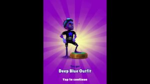 Unlocking deep blue outfit in subway surfers