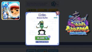 Use Event Coins to unlock Moira Subway Surfers Underwater 2023