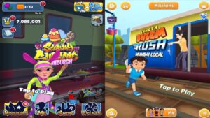 Subway Surfers: Edinburgh! VS Chhota Bheem Rush Mumbai Local Walkthrough
