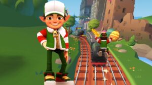 Subway Surfers Theo Yêu Cầu – Elf Jake Và Ván Trượt Night Lute