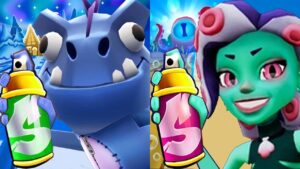 Subway Surfers Underwater Koral Tenta Queen Outfit vs Subway Surfers North Pole Dino Gameplay HD