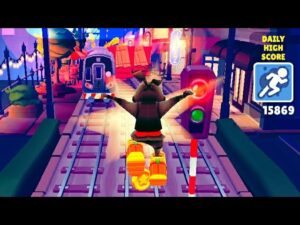 Jumping Ninja Magic in Subway surf.