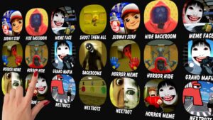 Subway Surf & Backrooms ( New Update + Hide + Nextbots + Shoot Them All + Meme Face + Survival +...)