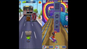Subway Surfers skyboard Vs Talking tom Run gold Boss Fighting #shorts