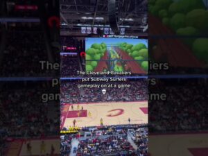 The Cleveland Cavaliers put Subway Surfers Gameplay on at a Game 💀