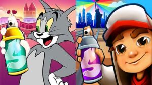 Subway Surfers New York 2023 Dino vs Talking Tom Run Gameplay HD