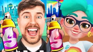 Subway Surfers New York 2023 Rain vs MrBeast Subway Run Gameplay HD