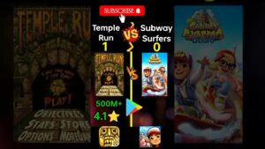 Temple run vs Subway surfers comparison ❓❔#shorts