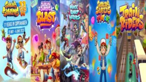 SUBWAY SURFERS VS SUBWAY SURFERS BLAST VS SUBWAY SURFERS MATCH VS TRAIN RIDERS VS HOVERBOARD HEROES