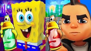 Subway Surfers Buenos Aires 2023 Spike vs Spongebob Squarepants Subway Run Gameplay HD