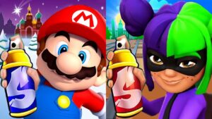 Subway Surfers Buenos Aires 2023 Super Runner Yutani vs Super Mario Subway Run Gameplay HD