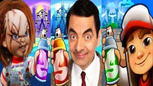 Subway Surfers Fantasy Fest vs Chucky Rush vs Mr Bean Subway Run Gameplay HD
