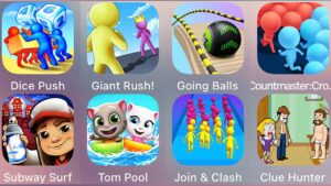 Count Master,Subway Surfers,Giant Rush,Going Balls,Tom Pool,Coin Rush,Join Clash,Dice Push