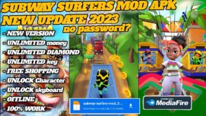 Download Subway Surfers Mod Apk Terbaru 2023 Version 3.16.0 Unlimited Money & Unlock All Character