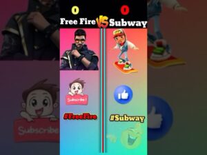 Free Fire Vs Subway Surfers ❓#shorts #viral #youtube#shortsfeed #freefire #vs #subwaysurfers