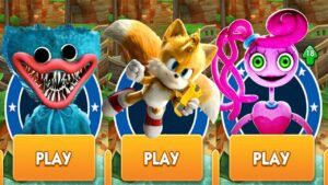 Sonic Dash - Movie Tails vs Huggy Wuggy Subway Surfers vs Mommy Long Legs vs All Bosses Zazz Eggman