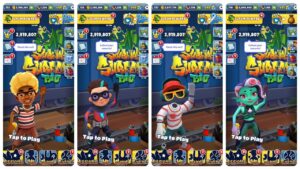 Subway Surfers Edison Urban Outfit vs Super Runner Fernando vs Tutti vs Koral Tenta-Queen Outfit