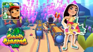 Subway Surfers Hoverboard Challenge Underwater and Marathon Venice Beach - Mei Islander Outfit
