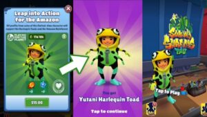 Subway Surfers Rio 2023 : Unlock Yutani Harlequin Toad #PlayingforthePlanet