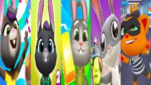 Subway Surfers VS TOM GOLD RUN 2 Tom Blast Park Talking Becca  tom rabbit Panda  Run koko the robber