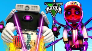 PROJETOR MAN contra o JAKE GIGANTE no GTA 5 ! (Subway Surfers)