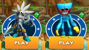 Sonic Dash - Sir Galahad vs Huggy Wuggy Subway Surfers All Stars vs All Bosses Zazz Eggman