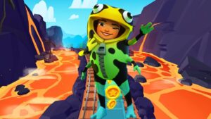 Subway Surfers Hawaii – Yutani Harlequin Toad Vs Bouncer Board