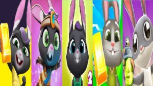 Subway Surfers Oxford  George VS TALKING TOM GOLD RUN 1VS 2 Talking Becca VS tom rabbit Gameplay