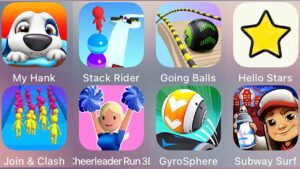 Subway Surfers,My Talking Hank,Going Balls,Stack Rider,Hello Stars,GyroSphere Trials,Join Clash