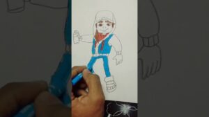 Subway surfers game character drawing #shorts #trending