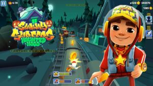 SUBWAY SURFERS GAMEPLAY PC HD HALLOWEEN 2023 - HAUNTED HOOD - JAKE STAR OUTFIT SSSKATER BOARD