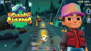 SUBWAY SURFERS GAMEPLAY PC HD HALLOWEEN 2023 - HAUNTED HOOD - OUTATIME JAKE BACK TO THE FUTURE BOARD