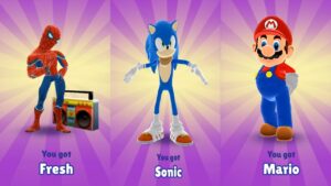 Sonic Boom Spiderman & Super Mario in Subway Surfers Mod - All Characters Unlocked & All Boards
