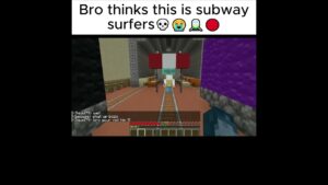 Subway Surfers in Minecraft 🚆😭💀🔴  #minecraft #viral #meme #shorts #memes #subwaysurfers
