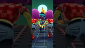 Subway surfers subway studio: Scarlett catrina outfit is running on the subway yard