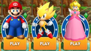 Super Classic Sonic vs Super Mario & his Princess Peach Subway Surfers All Stars vs All Bosses