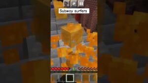 Minecraft: Subway surfers chase #minecraft #trending #subwaysurfers