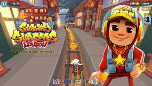 SUBWAY SURFERS GAMEPLAY PC HD 2023 - LONDON - JAKE STAR OUTFIT RAVE RIDER BOARD