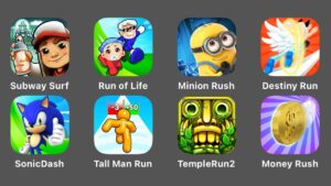 Subway Surfers,Run Of Life,Minion Rush,Destiny Run,Sonic Dash,Tall Man Run,Temple Run 2,Money Rush