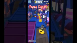 Subway surfers gameplay in night